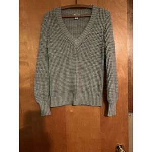 J. Crew Sweater Womens XS Gray Long Sleeve Knit V-Neck Casual